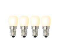 GENTERUN 2/4 Uds Bombilla De Luz E12 E14 220V Bombillas for Refrigerador Lámpara De Exhibición Luces Nocturnas Alto Brillo Candelabro De Decoración for El Hogar(E12-Warm-4pcs)