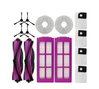 GENTERUN Compatible con Midea,V15 MAX V15 Pro Mini,Compatible con Eureka,J15 Pro Ultra Robot Aspirador Filtro De Cepillo Lateral Principal Bolsa for El Polvo Piezas De Trapo Reemplazar(16)