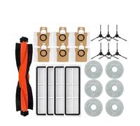 GENTERUN Compatible con Xiaomi, Robot Vacuum X20 Pro / D102GL, Piezas De Aspiradora, Rodillo Principal, Cepillo Lateral, Filtro, Paño De Limpieza, Bolsa De Polvo, Reemplazo(Dark Khaki)