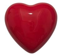 Gentile Ceramiche Juego de 3 corazones de cerámica para colgar o de pie (10 cm), hecho a mano, fabricado en Italia - Bomboneras, tarjetas de mesa, decoraciones (rojo)