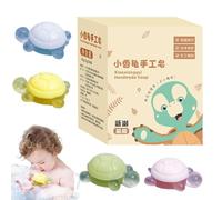 Gentle Baby Turtle Soap Bar | 4 piezas de jabón en forma de | Jabón natural hidratante e hidratante para pieles sensibles | Jabón de bebé de proceso frío para bebés y adultos, alivio de piel