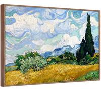 GENTLE DEER Lienzo enmarcado para pared con cipreses de Vincent Van Gogh clásico pintura al óleo estilo de reproducción abstracta obra de arte museo calidad para decoración del hogar