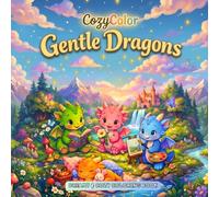Gentle Dragons: Super Cute Dragon Coloring Book for Adults and Teens - Adorable Fantasy Characters with Simple Bold Lines