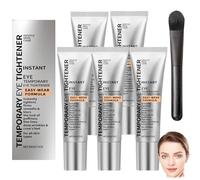 Gentle Eye Tightener Cream - Instant Firming & Smoothing Formula with Brush for Puffiness, Dark Circles, Wrinkles, Lightweight Non-Sticky, for All Skin Types, Women & Men (5pcs)