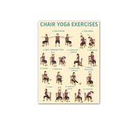 Gentle Fitness Motivation Poster, Yoga for Well-Being Canvas Wall Art for Any Room Decor(Framed,08x12inch(20x30cm))