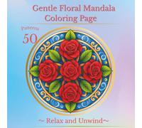 Gentle Floral Mandala Coloring Page: Relax and Unwind