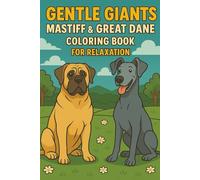 Gentle Giants Mastiff & Great Dane Coloring Book for Relaxation: Stress-Relieving Dog Art Featuring Majestic Mastiffs & Gentle Great Danes for Mindful Relaxation