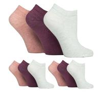 Gentle Grip 9 pares de calcetines acolchados para diabéticos para mujer, calcetines tobilleros anchos para piernas hinchadas (4-8, rosa/menta/frambuesa), Rosa, menta, frambuesa, 32-36