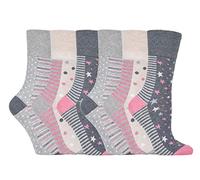 Gentle Grip - calcetines mujer sin goma colores fantasia estampados de algodon tamaño 37-42 eur (GG92 Muted Spot/Stripe)