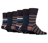 Gentle Grip Sock Shop - 6 pares de calcetines de bambú sueltos y suaves, no elásticos para hombre, SOMRM07, ^