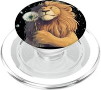 Gentle King sosteniendo un diente de león para una apariencia suave PopSockets PopGrip para MagSafe