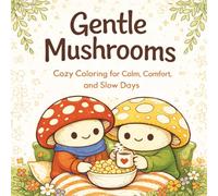 Gentle Mushrooms: Cozy Coloring for Calm, Comfort, and Slow Days: Coloring Book for Relaxation, Adults and Kids, Featuring Mushrooms in a Cozy Environment, 40+ Coloring Pages