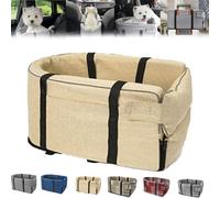 Gentle Paws Car Seat Cat Carrier, Gentle Paws Pet Car Seat, Car Seat For Cats, Center Console Dog&Cat Car Seat, Cat Car Carrier For Long Ride (Beige)