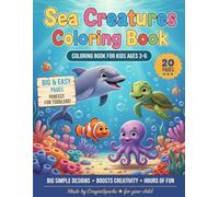Gentle Sea Friends Coloring Book for Toddlers 3-6 Years: 20 Simple Ocean Scenes to Color | Underwater Coloring Book for Toddlers: Simple sea creatures ... (Happy Little Learners Coloring Series)
