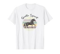 Gentle Spirit Minimalista Estética Ecuestre Camiseta gráfica económica, Hombre, Blanco, M