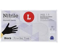 Gentle Touch 0646 Guante Desechable de Nitrilo, Talla L, Negro