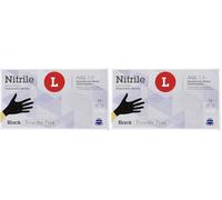 Gentle Touch 0646 Guante Desechable de Nitrilo, Talla L, Negro (Paquete de 2)