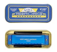 Gentlemen's Hardware Armónica diatónica con hoja de canciones y lata de almacenamiento, 10 agujeros, clásica