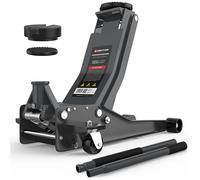GENTOR domkraft hidráulico 3T - altura de elevación plana 75-505 mm, con 2 x soportes de goma, domkraft profesional para coche, turismo, SUV y taller (antracita)