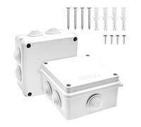 Gentpovth 2 piezas Caja de Conexiones Impermeable IP65, caja de conectores de cable exterior ABS, Caja Empalme Proyecto Eléctrico, con 7 Entradas de Cable, para Eléctricos, Comunicaciones