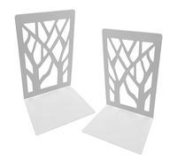 Gentpovth 2 Piezas Sombra del árbol Apoya Libros, Organizador Libros, sujetalibros Antideslizante, Sujeta Libros Estanteria de Metal de Alta Resistencia, para Casa Oficina Biblioteca Escuela