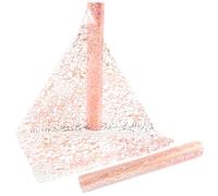 Gentpovth 2 Rollos Camino de Mesa de Organza, Decoracion de Mesa, 28 CM x 10 M Camino de Mesa Rosa Boho, Tela Manualidades, para decoración de Interior, Vacaciones, Bodas, Fiestas, cumpleaños