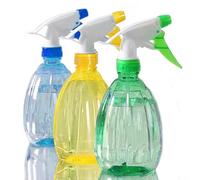 Gentpovth 3 Pieza 500ml Spulverizador Agua, Botella Pulverizador con Gatillo, Reutilizable botella de spray de plástico vacío, con cabezal rociador ajustable de 2 modos, para Hogar, Jardín y Cabello