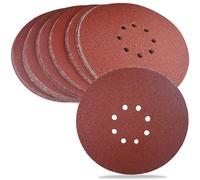 Gentpovth 30 Piezas Discos para lijas 225mm, 8 Agujeros Discos de Pulir, Papel Abrasivo Autoadhesivos, Grano 60-320 para Lijadora Excéntrica y Lijadora Orbital, para esmerilar y pulir