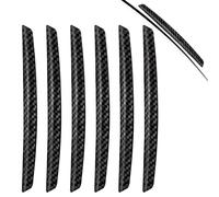 Gentpovth 6 adhesivos protectores para puerta de coche, de fibra de carbono, para puertas de coche, garajes