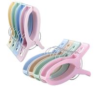 Gentpovth 8 Pinzas para la Ropa Antideslizantes, Grandes Playa Toalla Clips Pinzas de Plástico, con un Anillo Exterior Estable, Fuertes Pinzas de Ropa para la Ropa Pesada, el Lavarse, tendedero