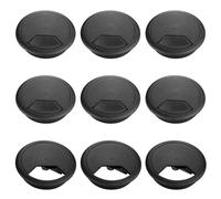 Gentpovth 9 Piezas Tapa Pasacables 60mm, Tapa Pasacables Encastrable, Ojal de Cable de Escritorio Cubiertas Redondo Plástico para Mesa Oficina Escritorio Computadora Gestión de USB Alambre Cable