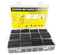 Gentpovth 900 piezas de tubo termorretráctil 2:1, 12 Tamaños con Estuche, Protección Aislante Ignífugo Cinta Juego De Manguitos, Funda Termoretractil para Cables Aislamiento Eléctrico