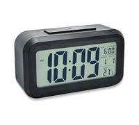 Gentpovth LED Despertador Digital, Inteligente Reloj Despertador Digital con Calendario Temperatura Función Snooze, Reloj de Cabecera, Reloj con batería no Tic-TAC, Despertador de 12/24 Horas