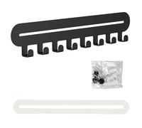 Gentpovth Soporte para Llaves de Metal Negro para Colgar En la Pared, Cuelga Llaves con 8 Ganchos para Colgar Llaveros, Llavero Pared para Decoración Hogar, Oficina, Puerta de Entrada, Garaje