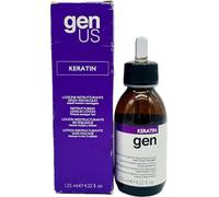 Genu - Loción reestructurante Keratin sin aclarado para cabellos tratados y dañados, 125 ml