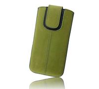 Genuina Real Cuero de Vaca Funda de la Cubierta de la Cubierta de Manga Slip-In Pull Tab Lenovo K6 Note