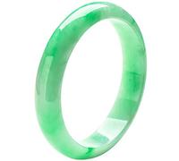 Genuine Jade Bangle Pulsuelas para mujeres Glutinoso Glutinoso Birmese Bangles Joyas de boda Regalos para esposa (Tamaño: 58 mm)