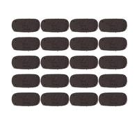Genuine Leather Tags 20pcs | Soft Embossed Labels with Holes for Sewing/Bags/Crafts | DIY Leather Patches for Purses & Knitting Projects (Coffee)