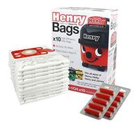 Genuine Numatic Henry Micro hvr200 m-22 aspiradora HEPA-Flo bolsas para aspiradoras (lote de 10 + 10 ambientadores)