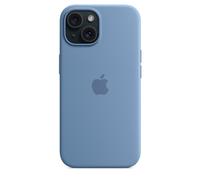 Genuine Official Apple iPhone 15 Funda Trasera Silicona Invierno Blue Nuevo