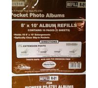 Genuine Pioneer 8 x 10 Hojas de Recambio para álbum de Bolsillo 8 x 10 10 páginas (5 Hojas)