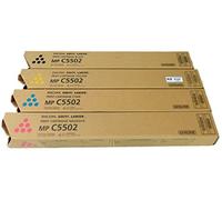 Genuine Ricoh Savin Lanier Aficio MPC4502, MPC5502 Type MP C5502 High Yield Toner Bundle Set 841751, 841752, 841753, 841754, BCYM Sealed In Retail Packaging by Ricoh Savin Lanier