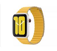 Genuino Apple 44mm/45mm/46mm Cuero Bucle Correa de Reloj Medio Meyer Limón