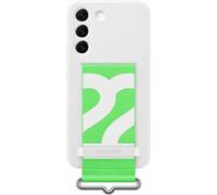 Genuino/Oficial Samsung Galaxy S22 Silicona Funda Con Correa - Blanco - Nuevo
