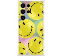 Genuino/Oficial Samsung Galaxy S24 Ultra Flipsuit Funda - Amarillo Smiley Cara