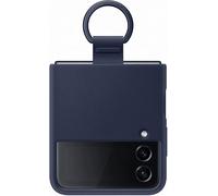 Genuino/Oficial Samsung Galaxy Z Flip4 Funda de Silicona / Funda Con Anillo Azul