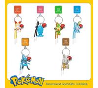 Genuino Pokemon Scorbunny llavero Grookey Riolu Sobble Wobbuffet Cubone Anime figura de acción juguete llavero fragancia colgante regalo 12CM Scorbunny