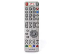 Genuino SHW/RMC/0116 - Mando a Distancia para Sharp Aquos 3D HD LCD LED Smart TV con Netflix Youtube Net+ Botones