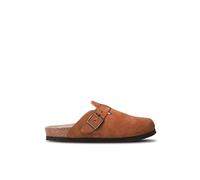 Genuïns Riva Velour Unisex - Zuecos de Vestir - Calzado de Moda extracómodo (Camel - 42)