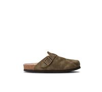 Genuïns Riva Velour Unisex - Zuecos de Vestir - Calzado de Moda extracómodo (Kaki - 41)